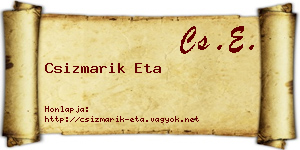 Csizmarik Eta névjegykártya